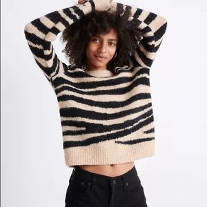 Perfect Condition Madewell Zebra Wool Sweater